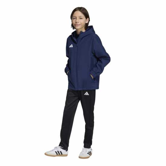 adidas Kids' Entrada 26 Water and Wind Resistant Rain Anorak Морска синьо 