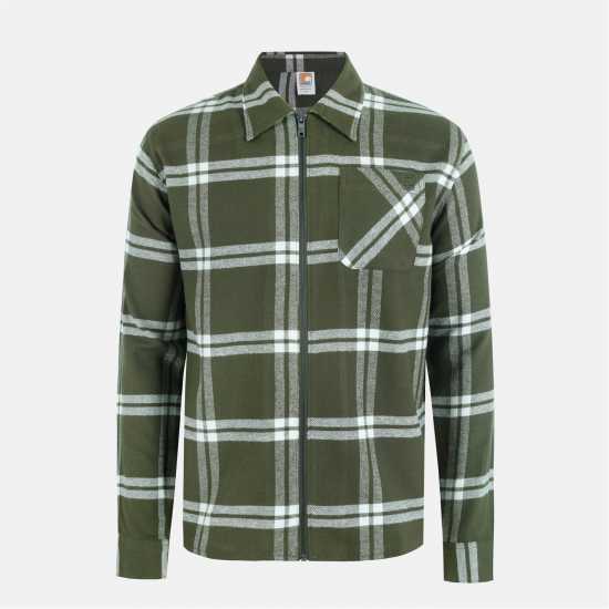 SoulCal Check Shacket Sn54 Khaki 