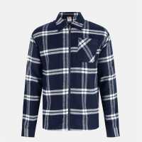 Soulcal Check Shacket Sn54 Navy 