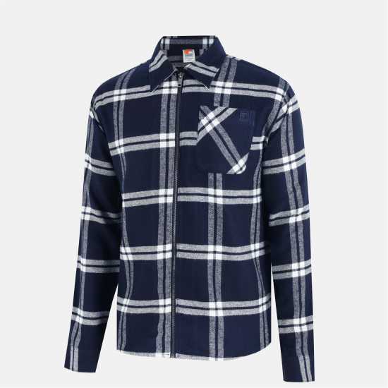 Soulcal Check Shacket Sn54 Navy Soulcal Check Shacket Sn54 Navy
