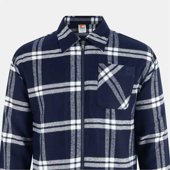 Soulcal Check Shacket Sn54 Navy Soulcal Check Shacket Sn54 Navy
