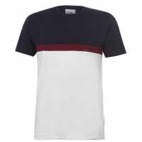 Мъжка Тениска Soviet Block T Shirt Mens Navy/White Мъжки ризи