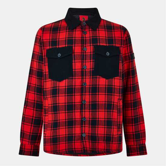 Luke Valley Overshirt Черно-червено 