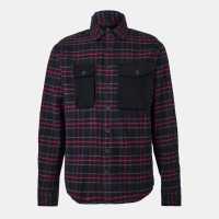 Luke Johnny Mase Utility Overshirt Дълбок гранат 