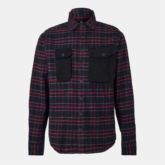 Luke Johnny Mase Utility Overshirt Дълбок гранат 