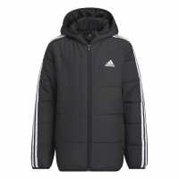 Adidas Детско Яке Essentials 3S Jacket Juniors Black/White Детски якета и палта