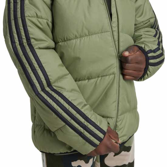 Adidas Детско Яке Essentials 3S Jacket Juniors Зелено/Черно Детски якета и палта