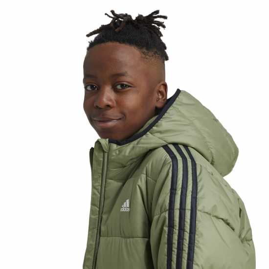 Adidas Детско Яке Essentials 3S Jacket Juniors Зелено/Черно Детски якета и палта