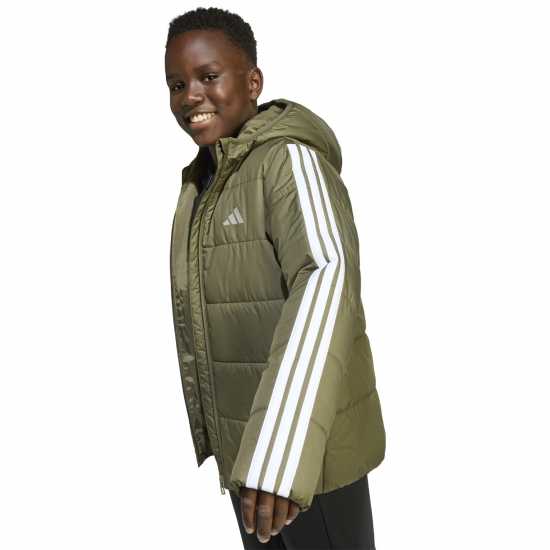 Adidas Детско Яке Essentials 3S Jacket Juniors Khaki Детски якета и палта