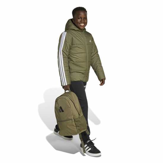 Adidas Детско Яке Essentials 3S Jacket Juniors Khaki Детски якета и палта