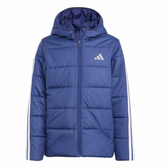 Adidas Unisex Kids Essentials 3S Hooded Long Sleeve Puffer Jacket Тъмно синьо 