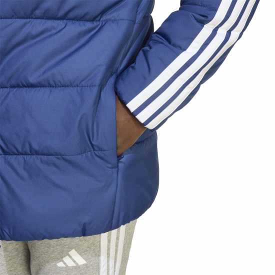 Adidas Unisex Kids Essentials 3S Hooded Long Sleeve Puffer Jacket Тъмно синьо 