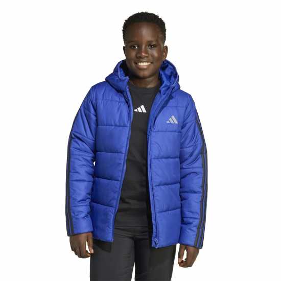 Adidas Детско Яке Essentials 3S Jacket Juniors Blue/Black Детски якета и палта