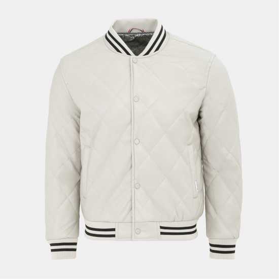 Firetrap Мъжко Яке Pu Quilt Jacket Mens Бяло 