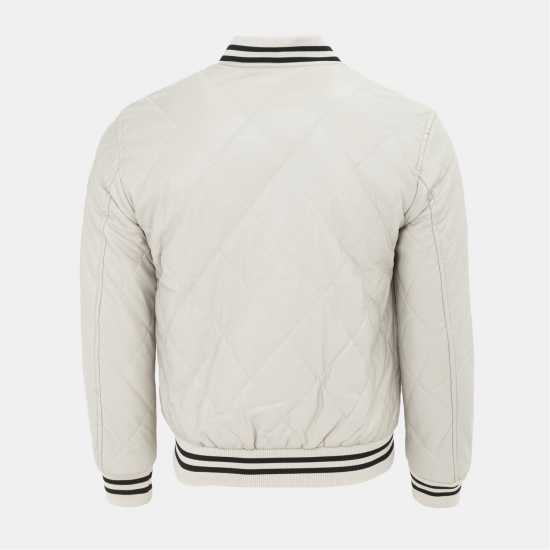 Firetrap Мъжко Яке Pu Quilt Jacket Mens Бяло 