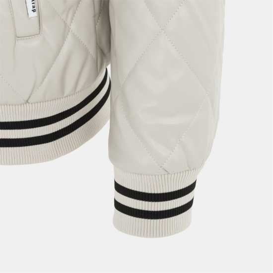 Firetrap Мъжко Яке Pu Quilt Jacket Mens Бяло 