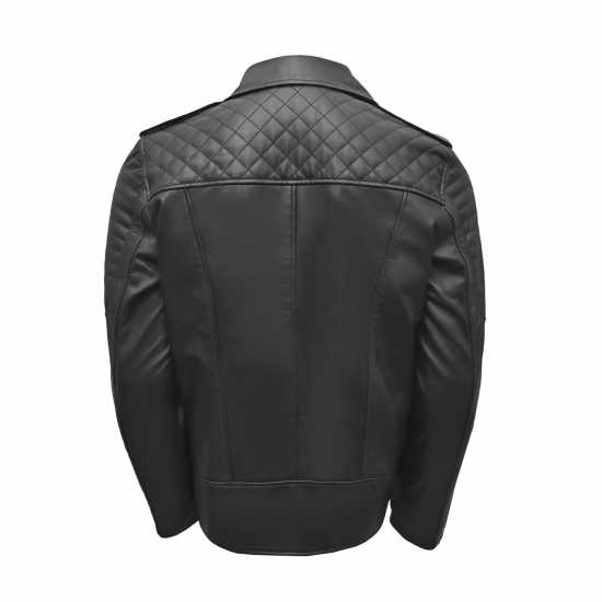 Pretty Green Мотоциклетно Яке Men's Genuine Sheepskin Leather Biker Jacket  