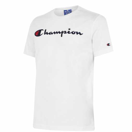 Champion Тениска Logo T Shirt White WW001 Мъжки ризи