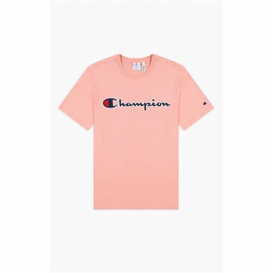 Champion Тениска Logo T Shirt Pink PS092 Мъжки ризи