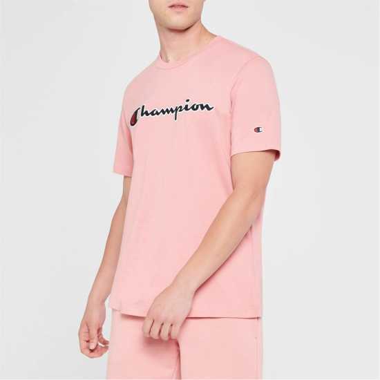 Champion Тениска Logo T Shirt Pink PS092 Мъжки ризи