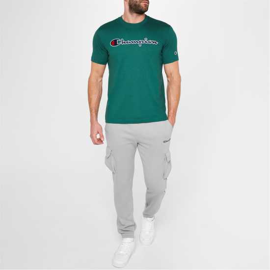 Champion Тениска Logo T Shirt Green GS568 Мъжки ризи