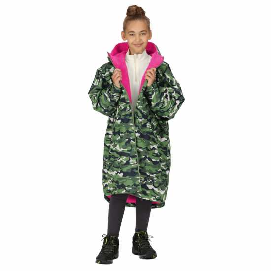 Regatta Waterproof Robe Juniors CctsCmo(PnkPtn) Детски якета и палта