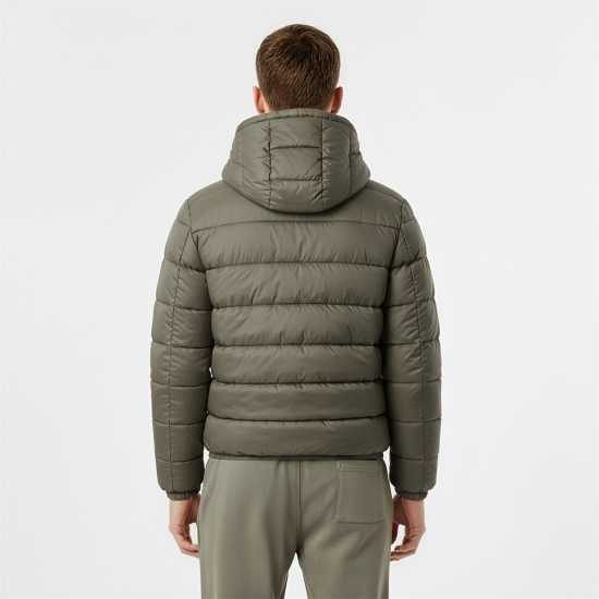 Jack Wills Men's Kershaw Water Resistant Synthetic Fill Short Puffer Jacket Хаки 