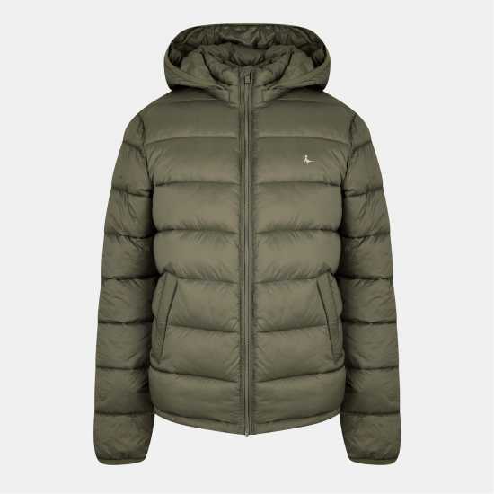 Мъжко Яке Jack Wills Kershaw Hooded Puffer Jacket Mens Тъмно кафяво 