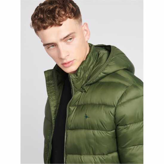 Мъжко Яке Jack Wills Kershaw Hooded Puffer Jacket Mens Зелено Комбу Мъжко Яке Jack Wills Kershaw Hooded Puffer Jacket Mens Зелено Комбу