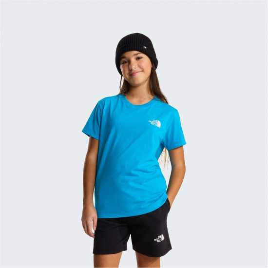 The North Face Simple Dome Regular Fit T-Shirt Juniors Merid Blue D7R 