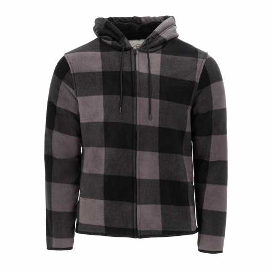 Lee Cooper Шерпа Яке Zip Mens Sherpa Jacket Тъмно сиво Мъжки якета и палта