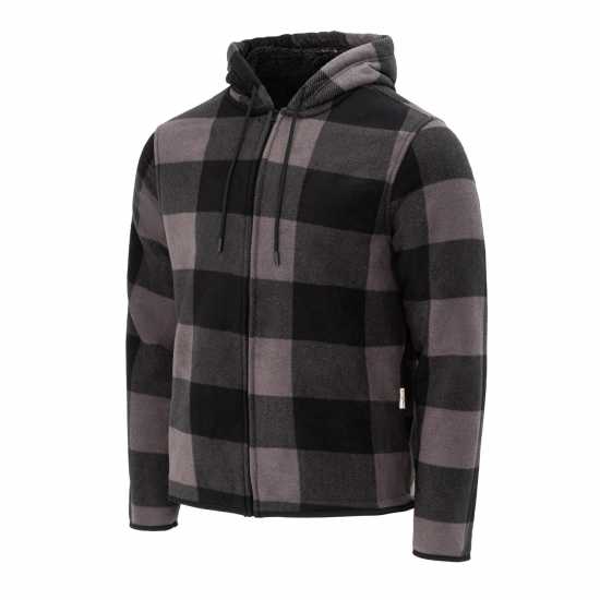 Lee Cooper Шерпа Яке Zip Mens Sherpa Jacket Тъмно сиво Мъжки якета и палта