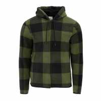 Lee Cooper Шерпа Яке Zip Mens Sherpa Jacket Зелено Мъжки якета и палта