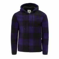 Lee Cooper Шерпа Яке Zip Mens Sherpa Jacket Лилаво Мъжки якета и палта