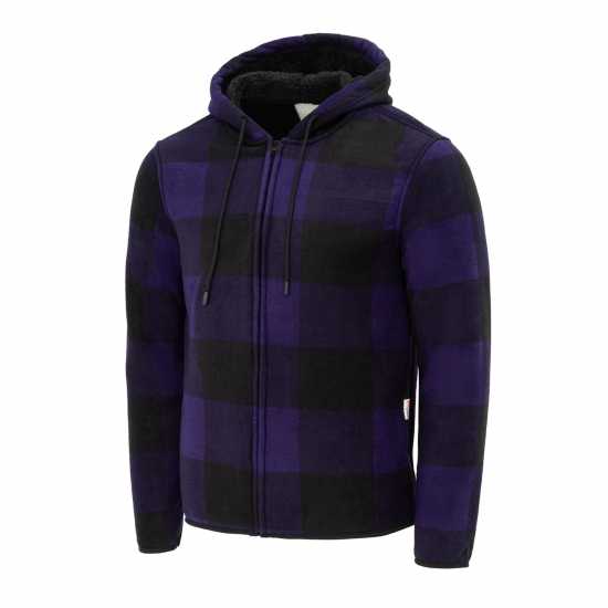 Lee Cooper Шерпа Яке Zip Mens Sherpa Jacket Лилаво Мъжки якета и палта