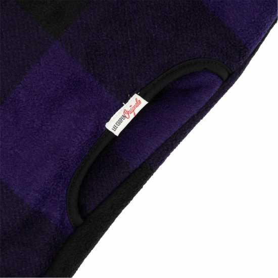 Lee Cooper Шерпа Яке Zip Mens Sherpa Jacket Лилаво Мъжки якета и палта