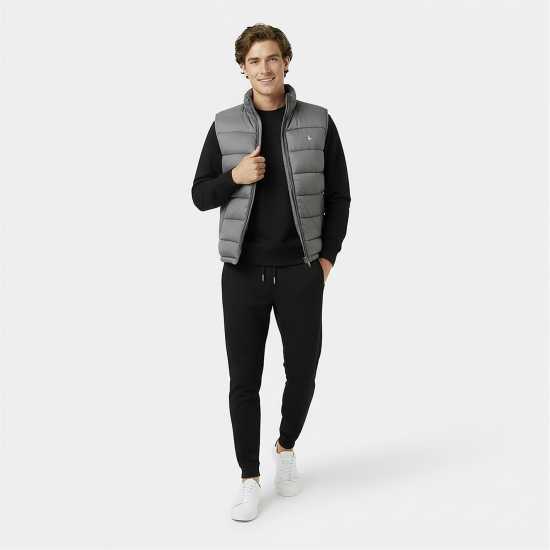Jack Wills Men's Kershaw Lightweight Water Resistant Puffer Gilet Гранит 