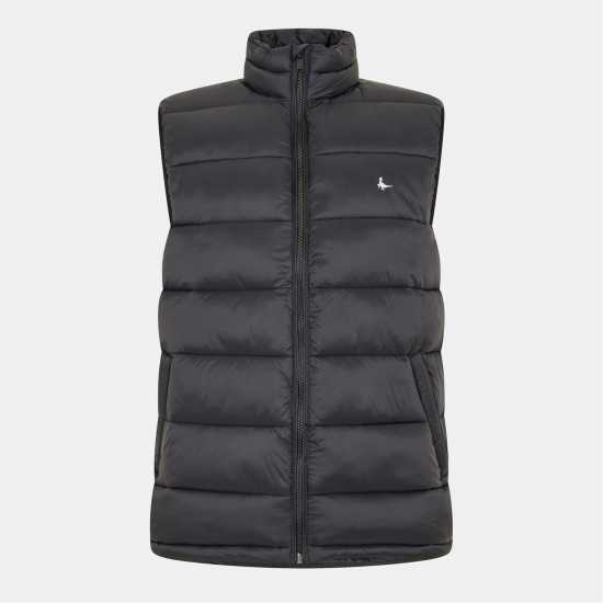 Jack Wills Kershaw Lightweight Puffer Gilet Mens Черно 