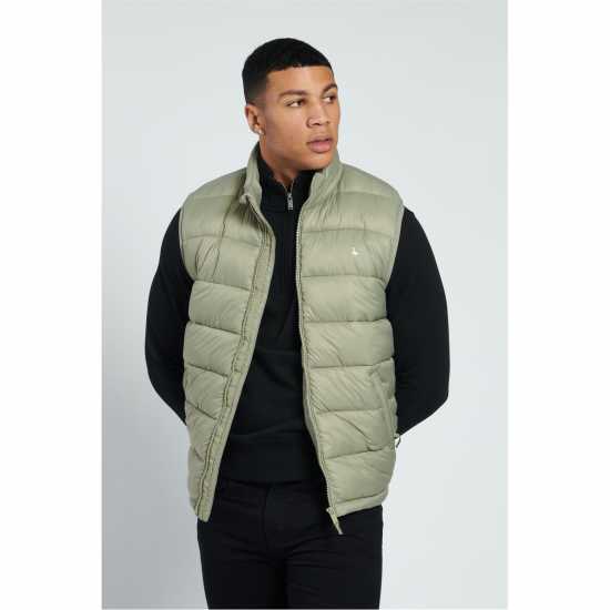 Мъжка Грейка Jack Wills Kershaw Lightweight Puffer Gilet Mens Лорел Оук 