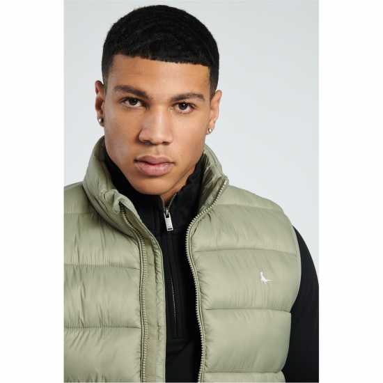 Мъжка Грейка Jack Wills Kershaw Lightweight Puffer Gilet Mens Лорел Оук 