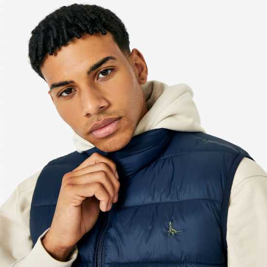 Мъжка Грейка Jack Wills Kershaw Lightweight Puffer Gilet Mens Морска синьо 