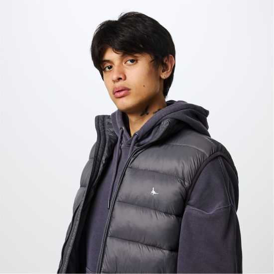 Мъжка Грейка Jack Wills Kershaw Lightweight Puffer Gilet Mens Гранит 