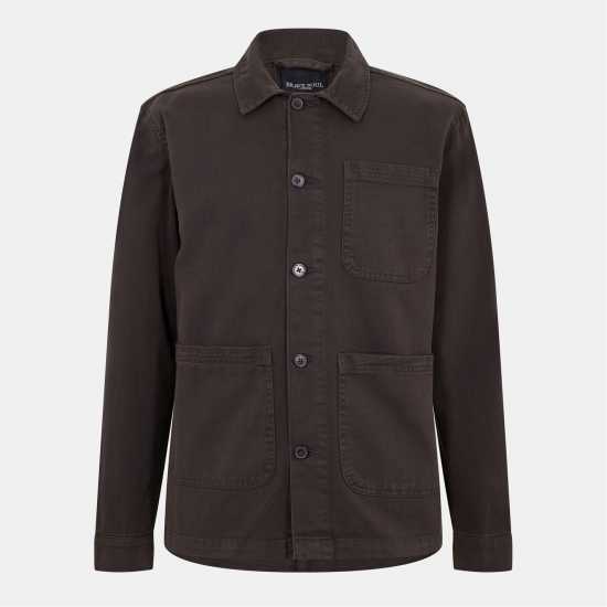 Brave Soul Mens Twill Shacket With Chest Pocket  