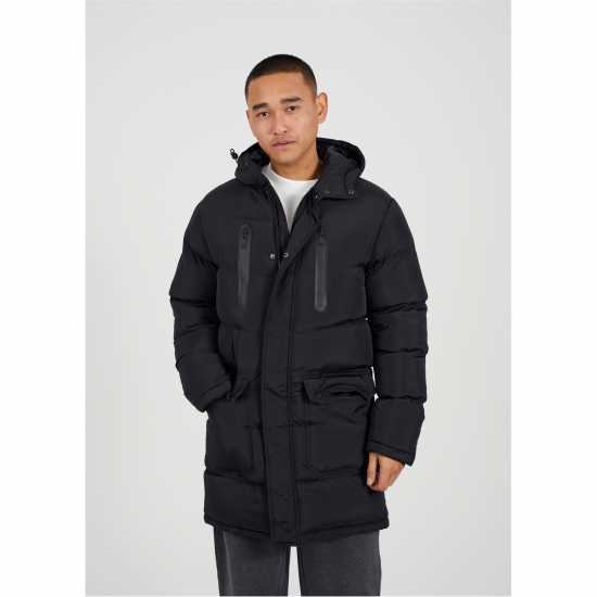 Brave Soul Longline Jacket With Hood Brave Soul Longline Jacket With Hood