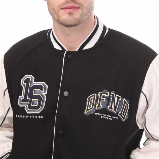 Пилотско Яке Dfnd London Varsity Bomber Jacket Черно 