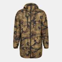 Brave Soul Camo Print Oversized Parka  