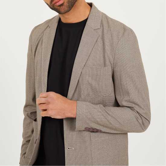 Brave Soul Two Button Blazer Сиво каре Brave Soul Two Button Blazer Сиво каре