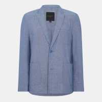 Brave Soul Two Button Blazer Синьо шамбре 