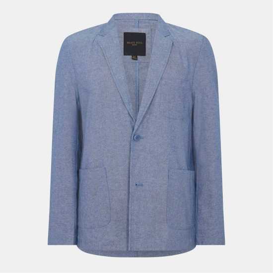 Brave Soul Two Button Blazer Синьо шамбре 