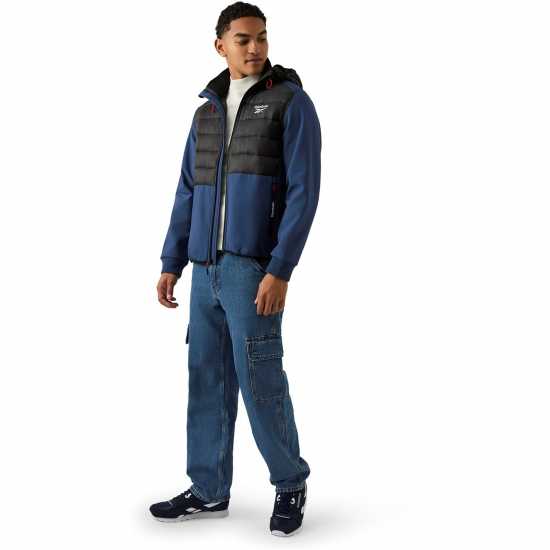 Reebok Men's  Water-Resistant Rain Anorak Батик Син 